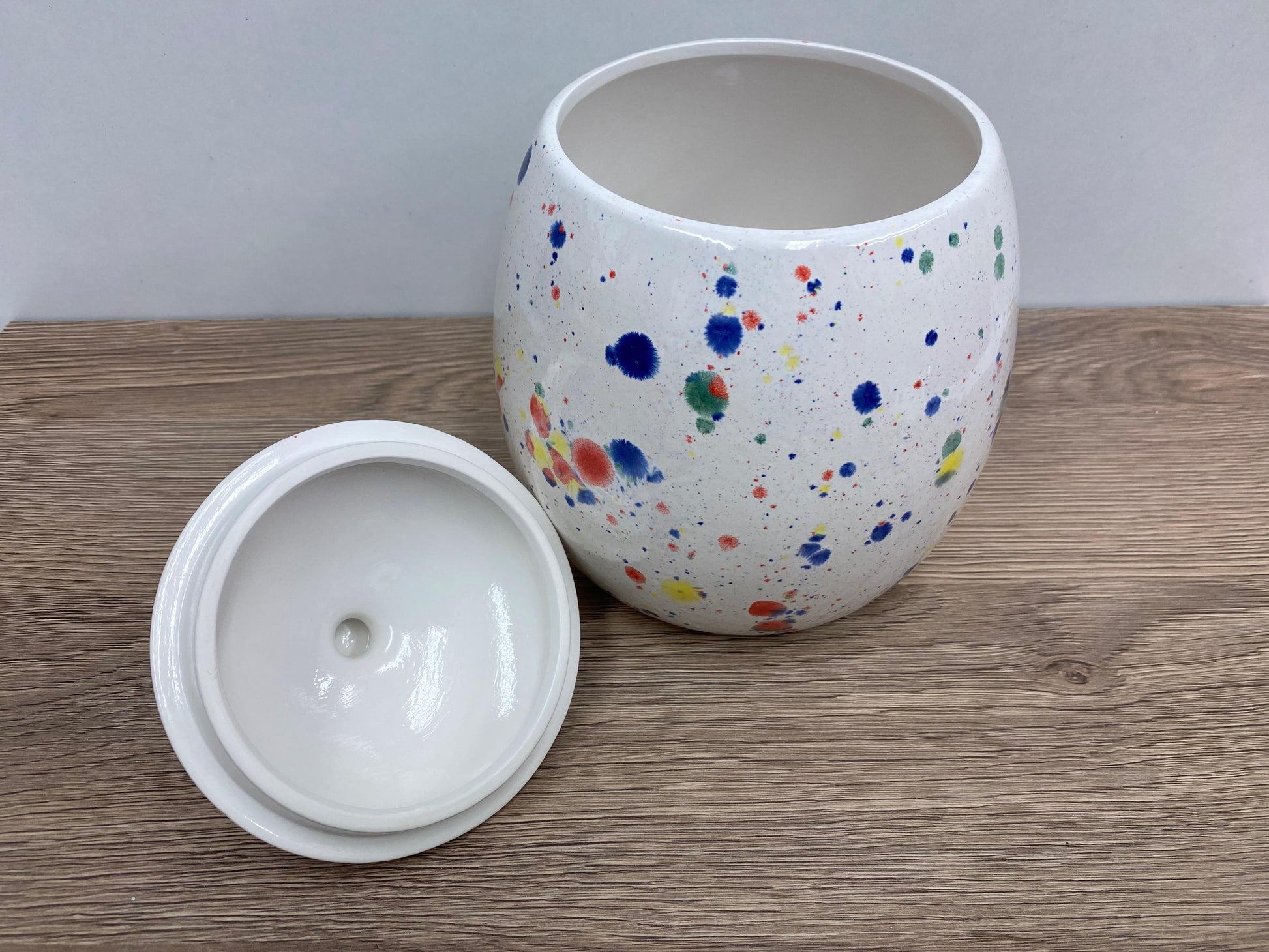 Cookie Biscuit Jar celebration glaze open