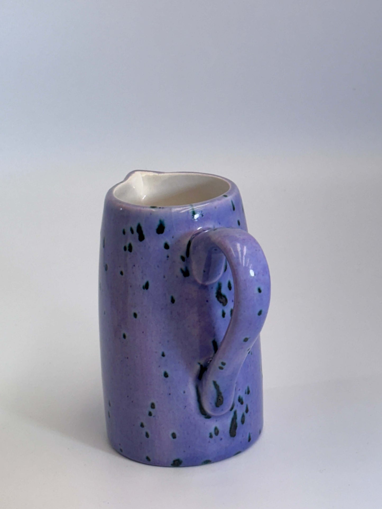 Milk Jug Purple Speckle Glaze