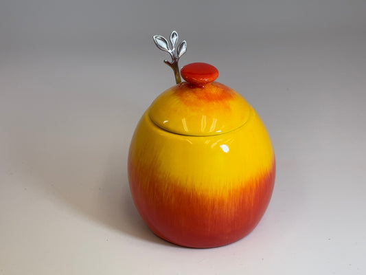 Sugar Bowl - Graduated Red to Yellow Glaze