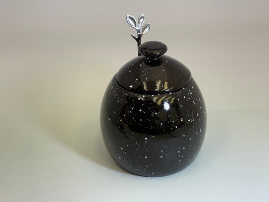 Sugar Bowl Speckled Black Glaze