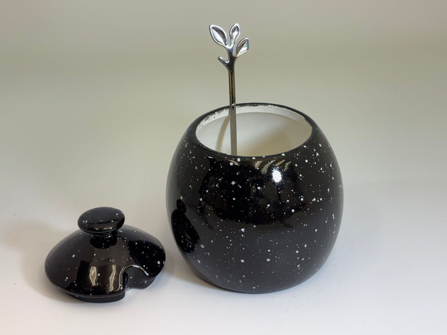 Sugar Bowl Speckled Black Glaze