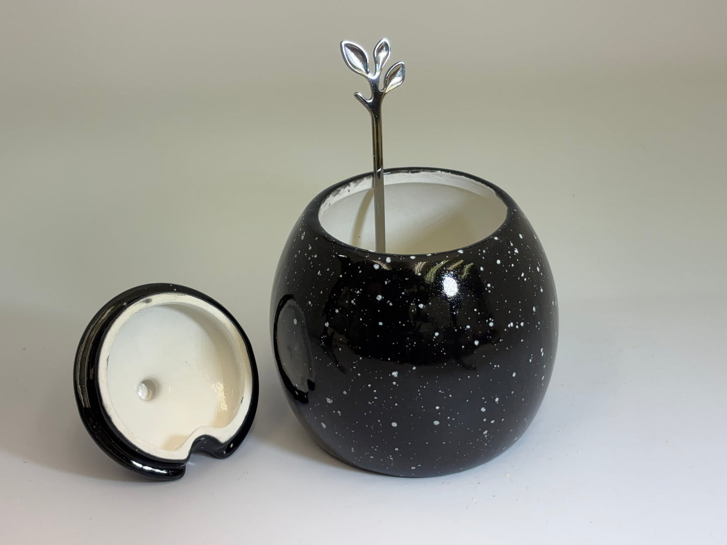 Sugar Bowl Speckled Black Glaze