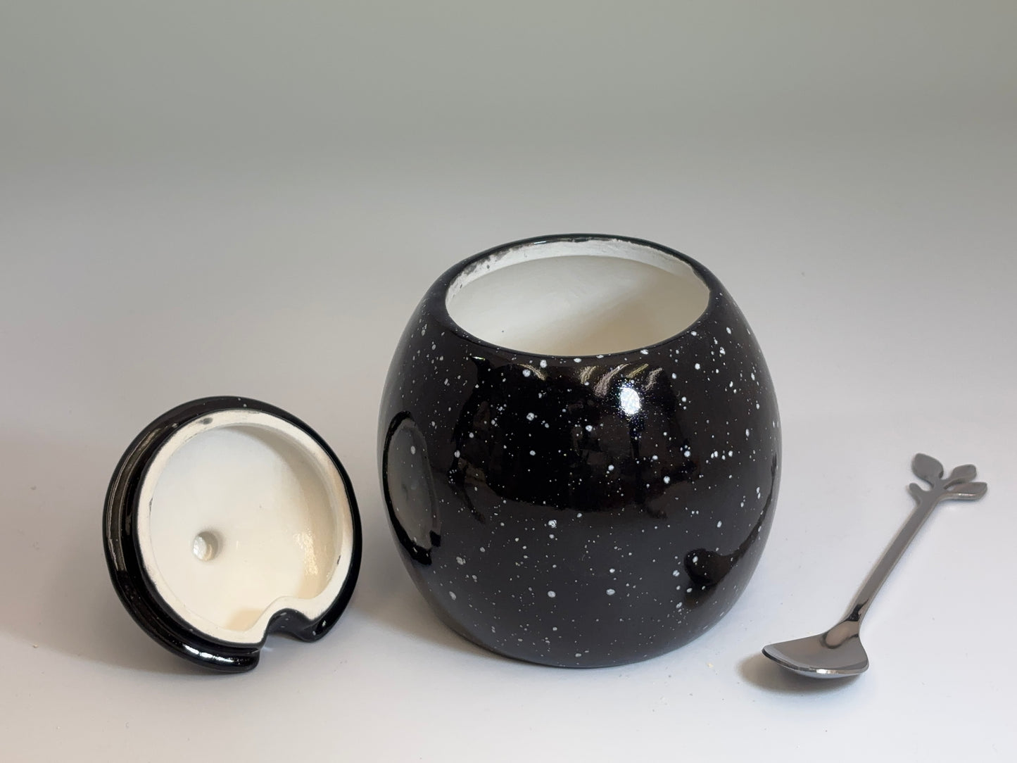 Sugar Bowl Speckled Black Glaze