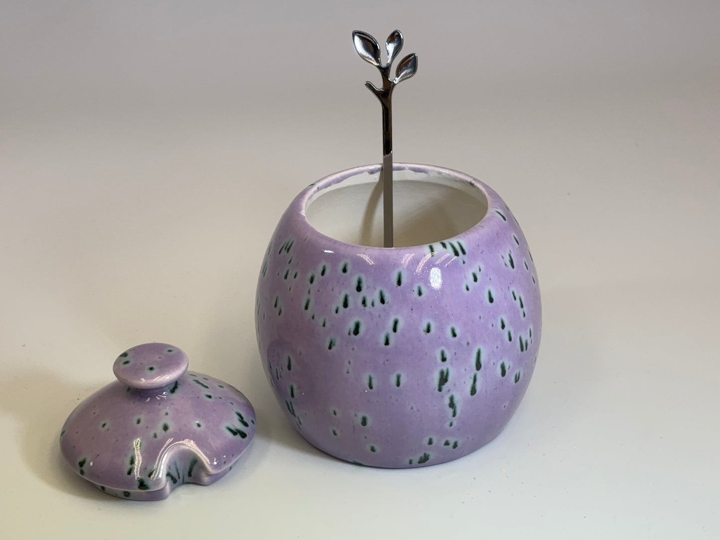 Sugar Bowl Speckled Purple Glaze