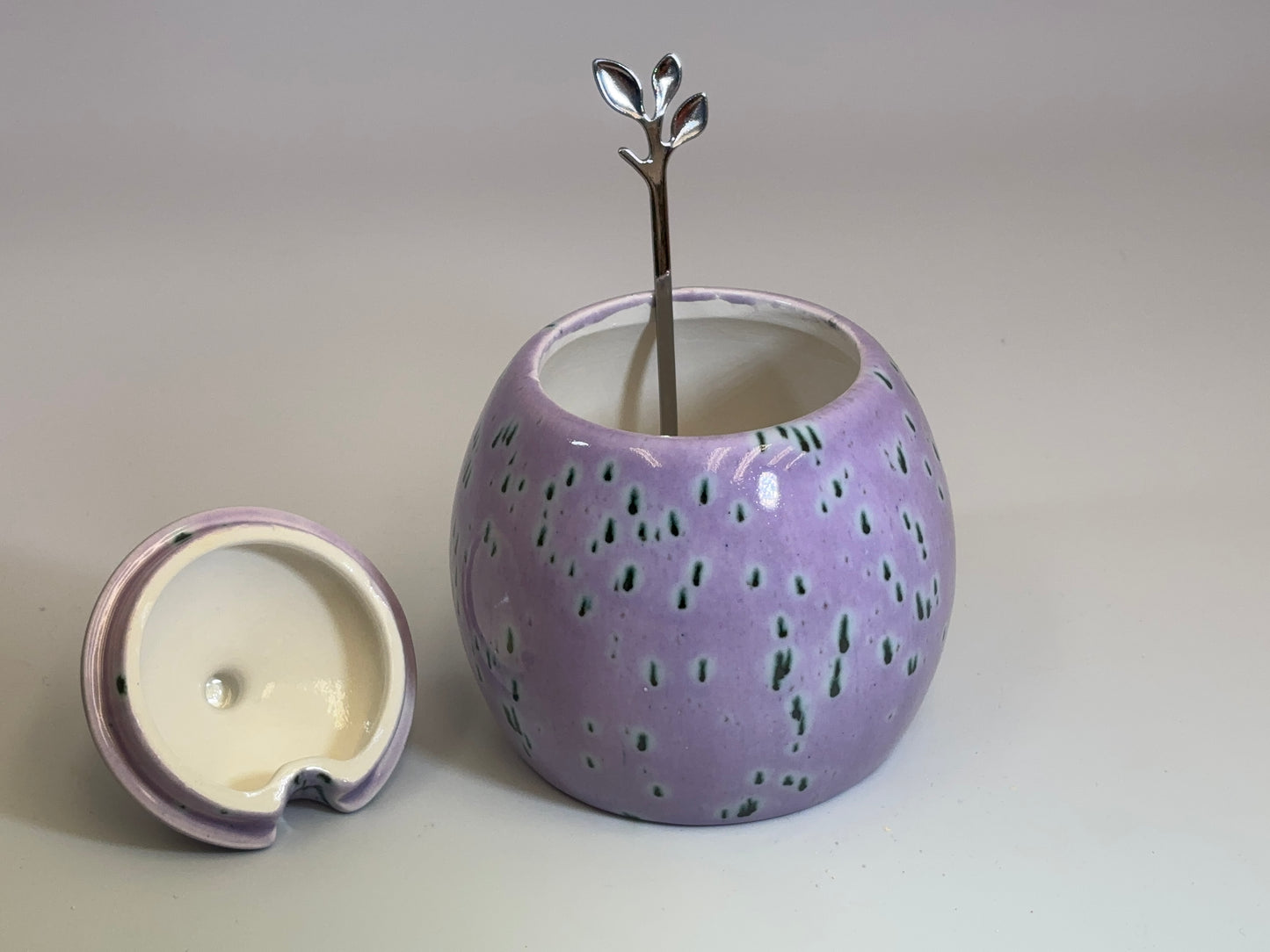 Sugar Bowl Speckled Purple Glaze