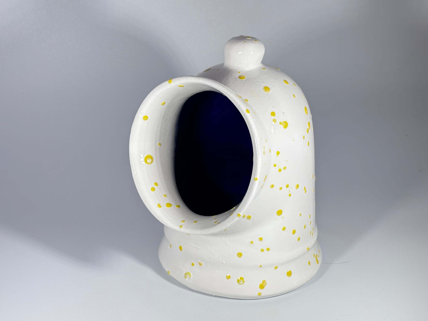 Salt Pig White with Yellow Spots