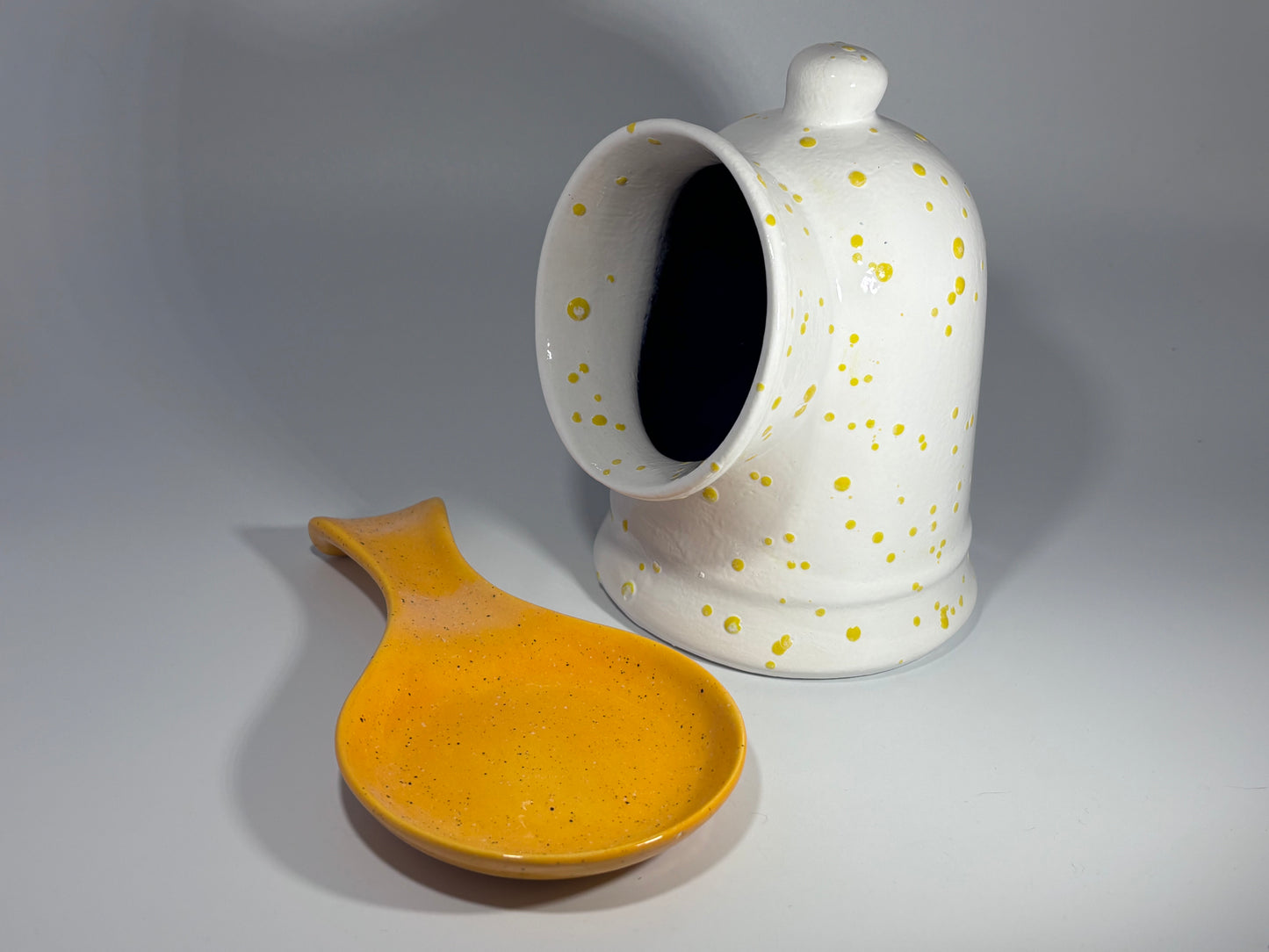 Yellow Spoon Rest + Salt Pig