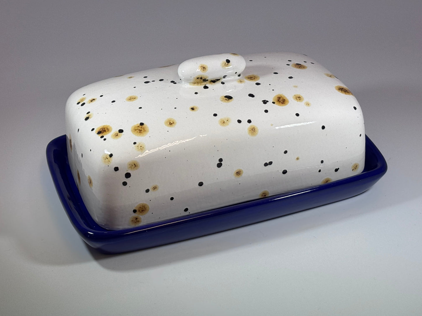 Butter Dish with Confetti Glaze