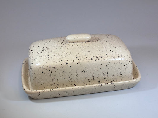 Butter Dish with Speckled Honey Glaze