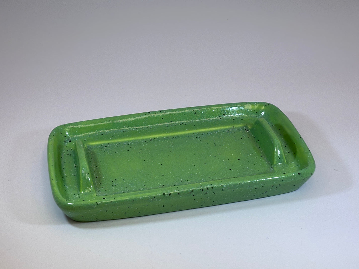 Butter Dish Lime Green Glaze
