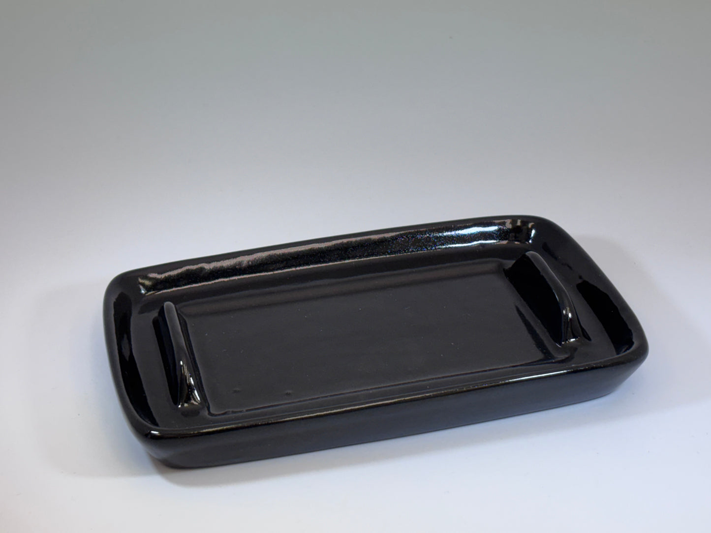 Butter Dish with Jet Black Glaze