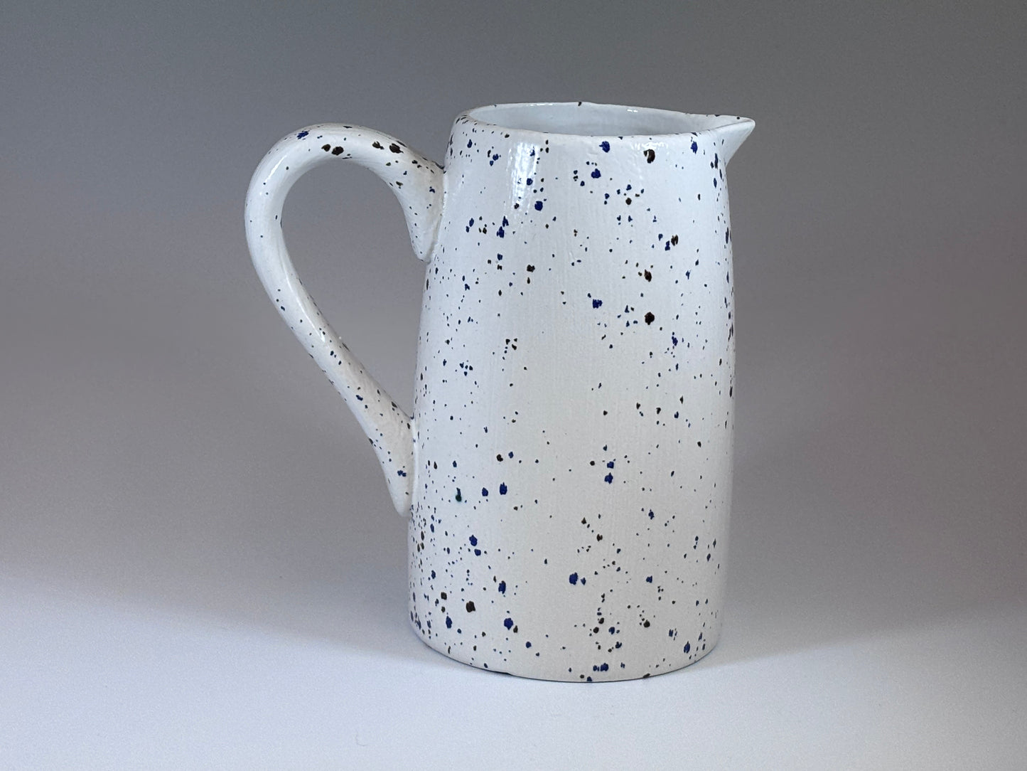Milk Jug Speckled Blue Glaze
