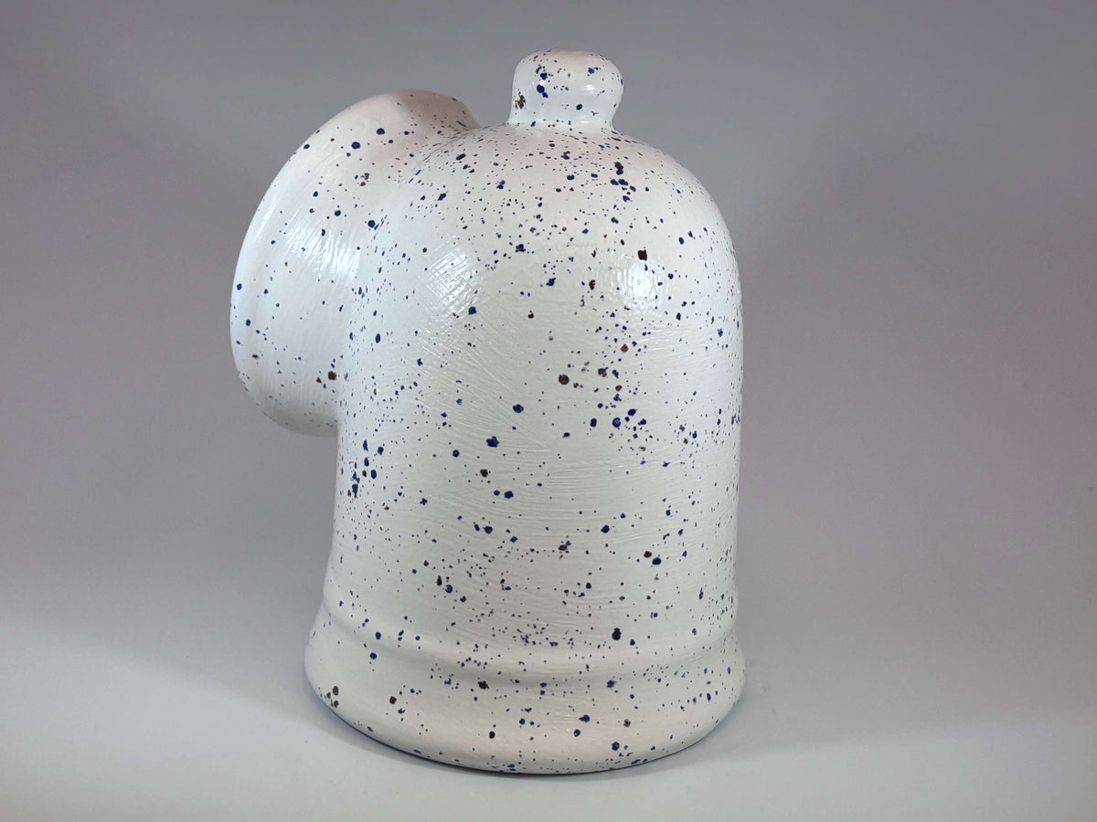 Salt Pig Speckled Blue and White Glaze