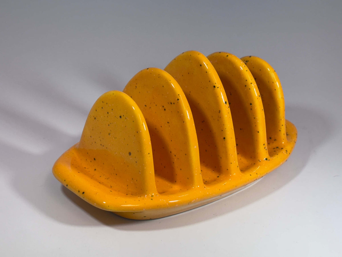 yellow toast rack