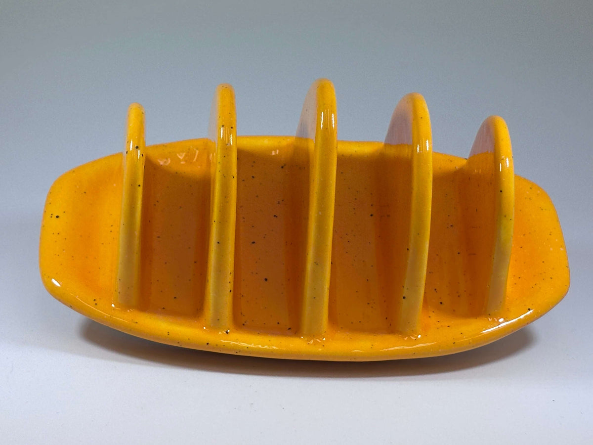 yellow toast rack