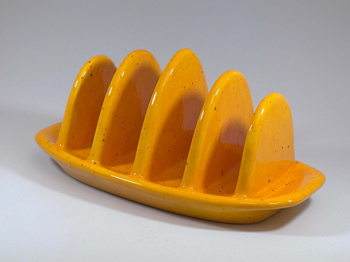 yellow toast rack