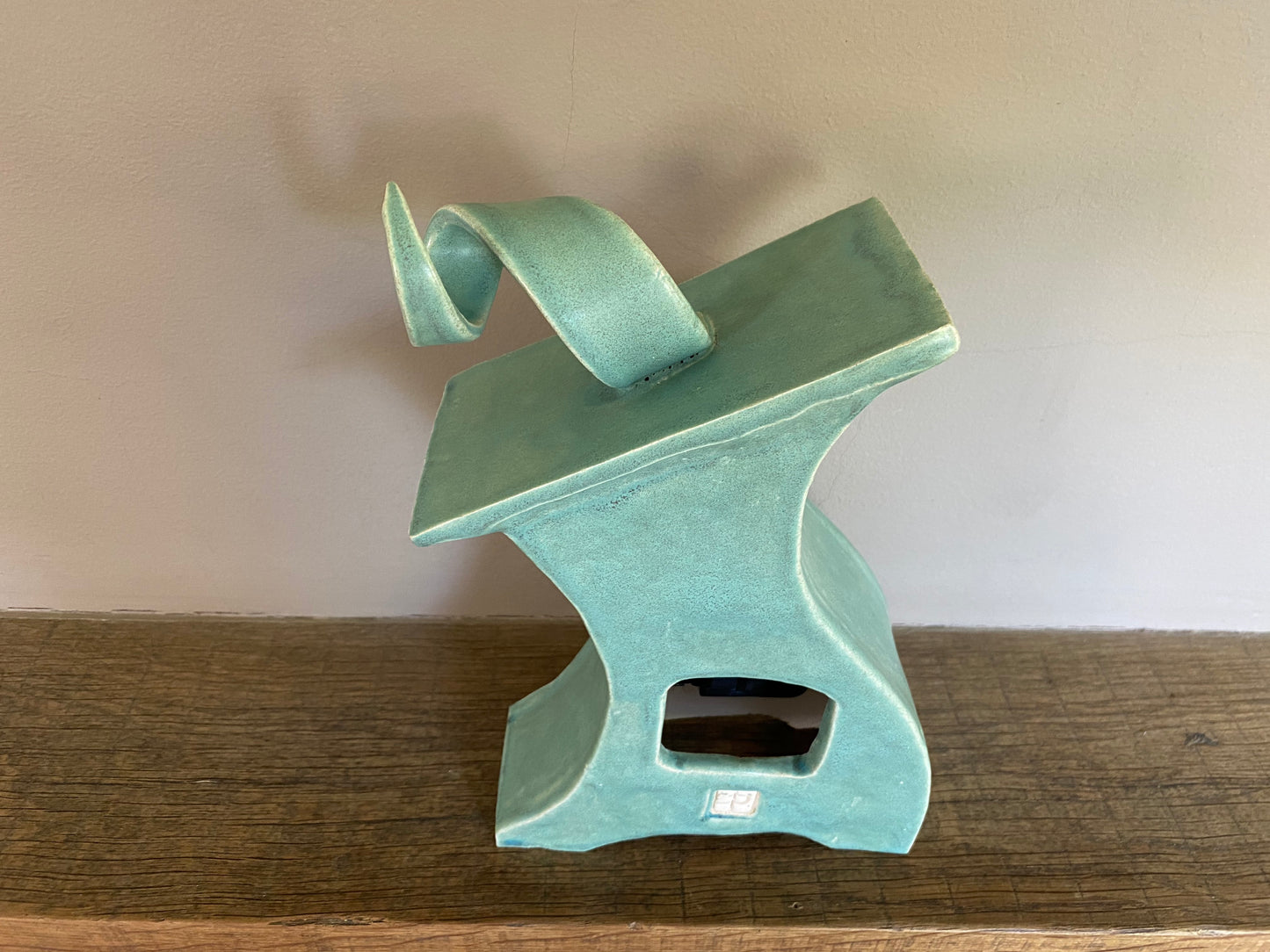 Shelf Clock in Cornish Copper Glaze - PeterBowenArt