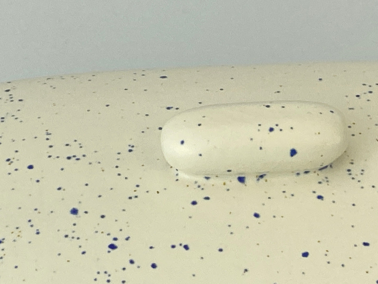 Handmade Butter Dish - Light Speckled Blue Glaze - PeterBowenArt