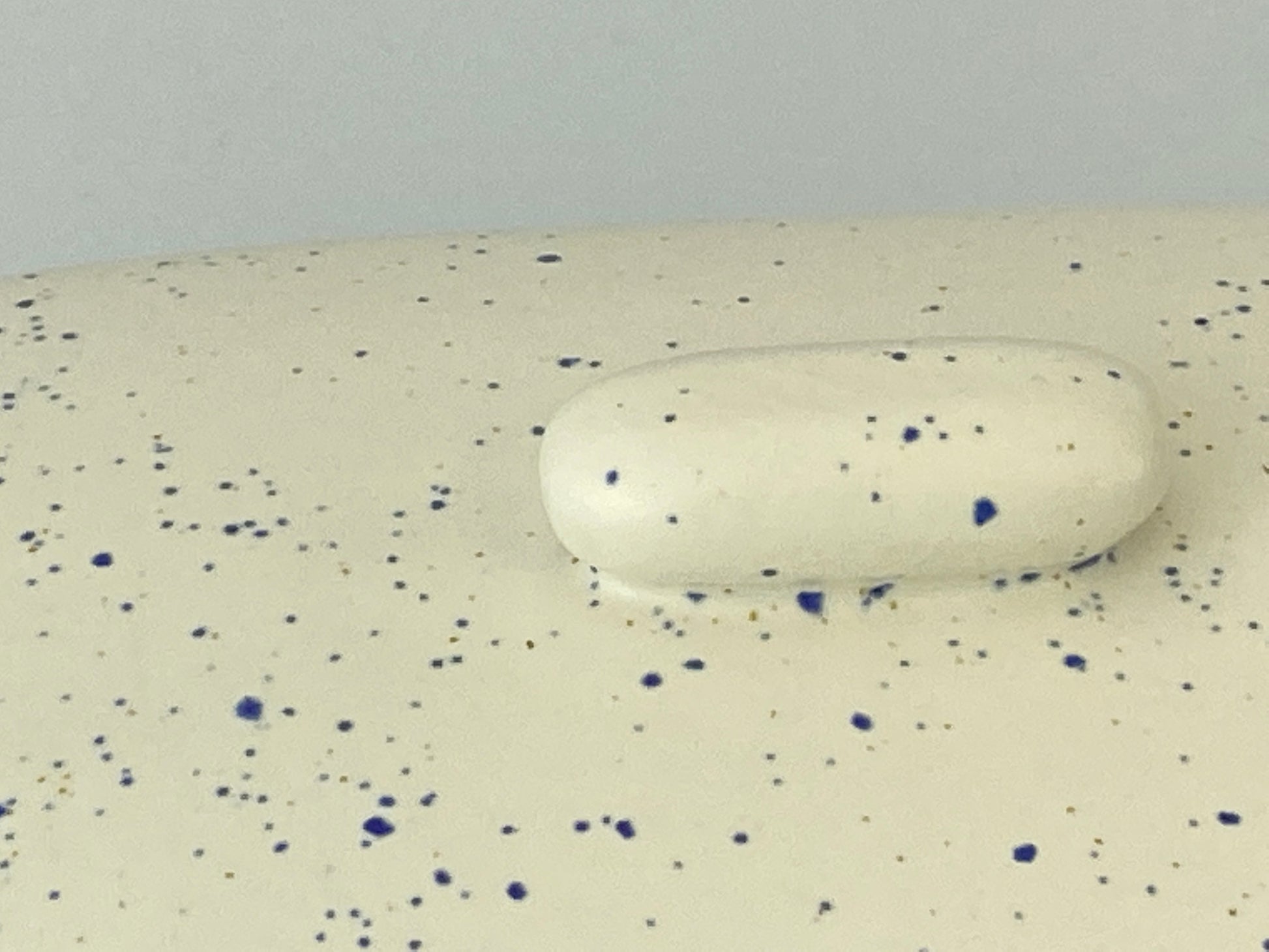 Handmade Butter Dish - Light Speckled Blue Glaze - PeterBowenArt