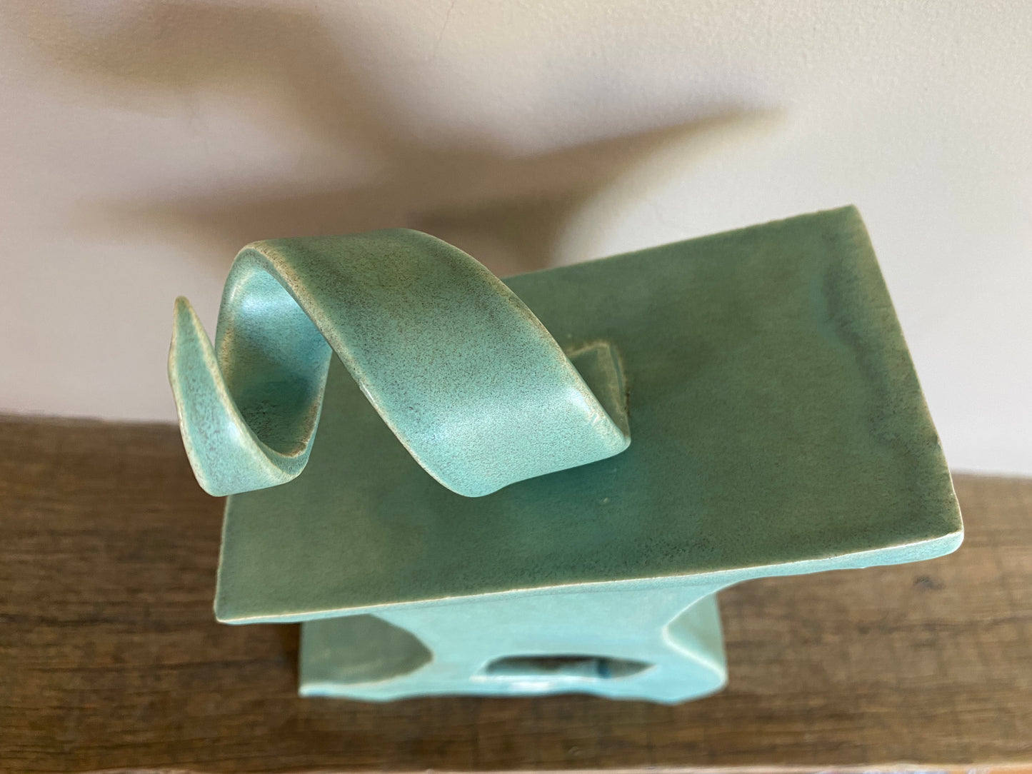 Shelf Clock in Cornish Copper Glaze - PeterBowenArt