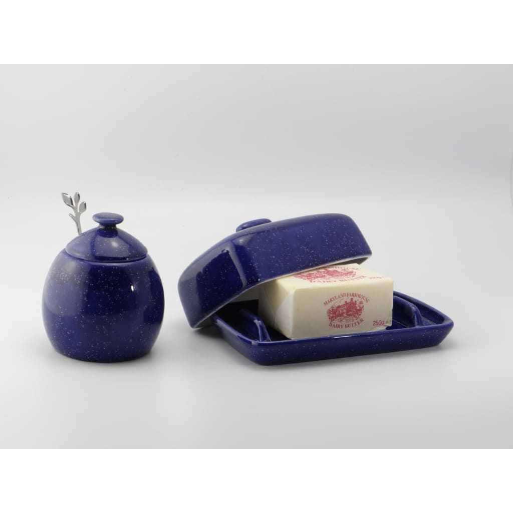 Butter Dish and Sugar Bowl Night Sky - PeterBowenArt
