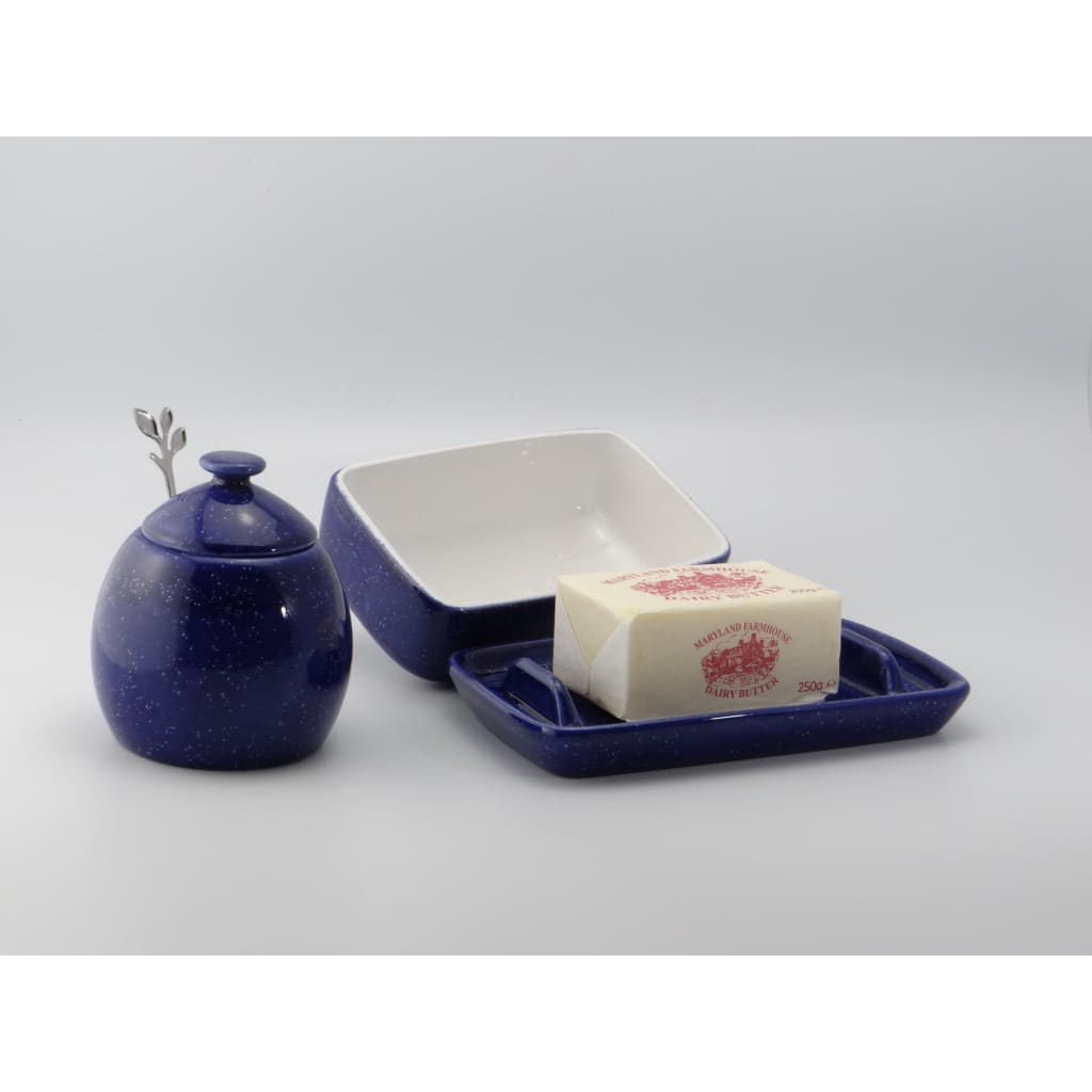 Butter Dish and Sugar Bowl Night Sky - PeterBowenArt