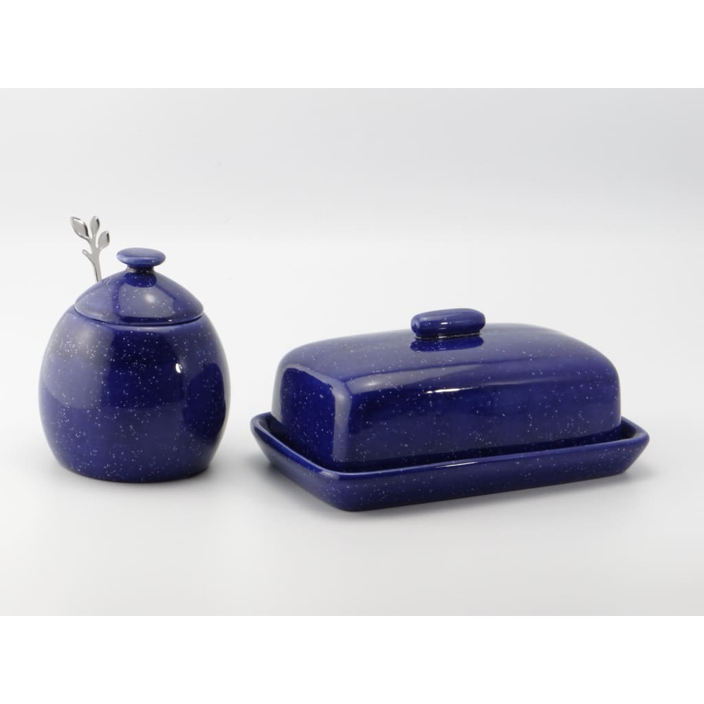 Butter Dish and Sugar Bowl Night Sky - PeterBowenArt