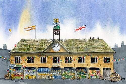 Art print Great Market House Tetbury - PeterBowenArt
