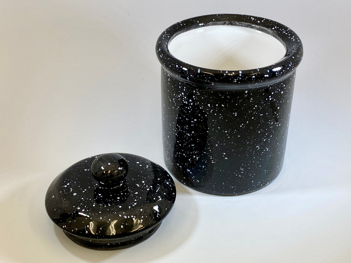 Speckled Black Canister for Tea or Coffee - PeterBowenArt