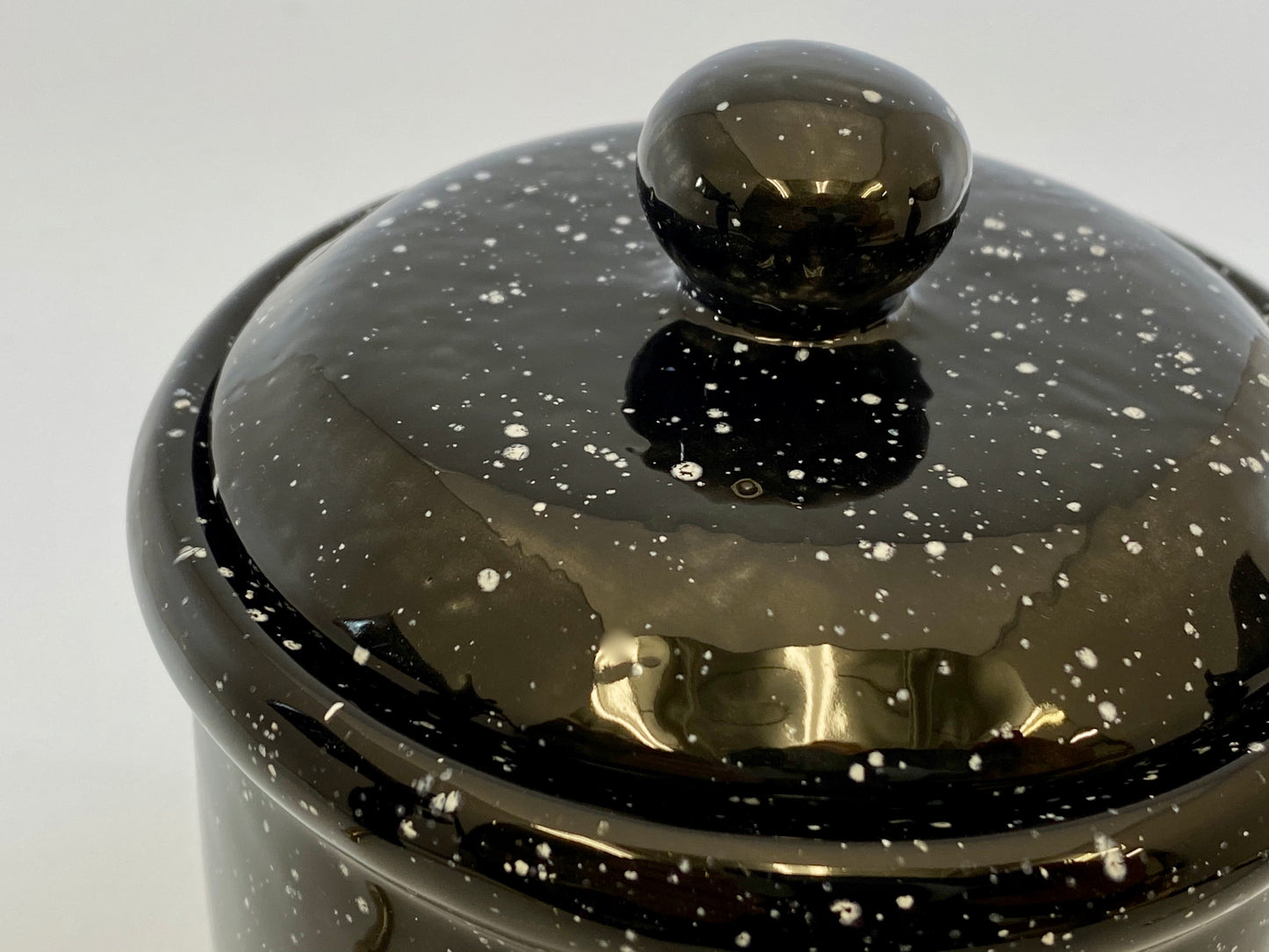 Speckled Black Canister for Tea or Coffee - PeterBowenArt