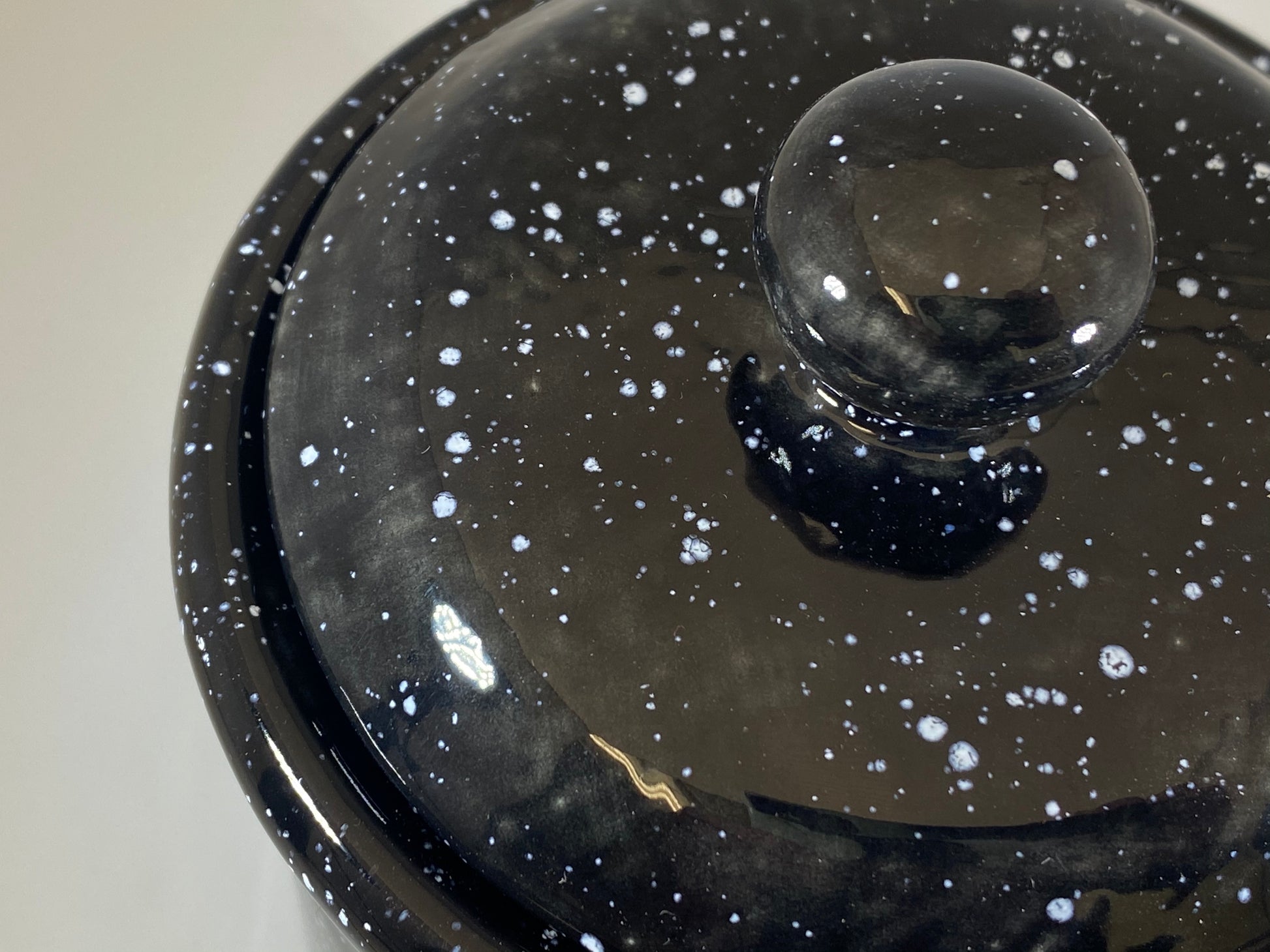 Speckled Black Canister for Tea or Coffee - PeterBowenArt