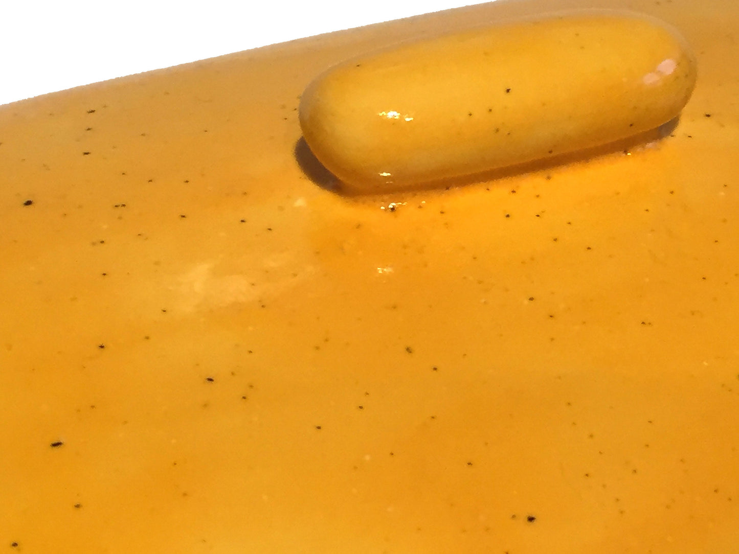 Butter Dish, Yellow Lid and Royal Blue Dish - PeterBowenArt