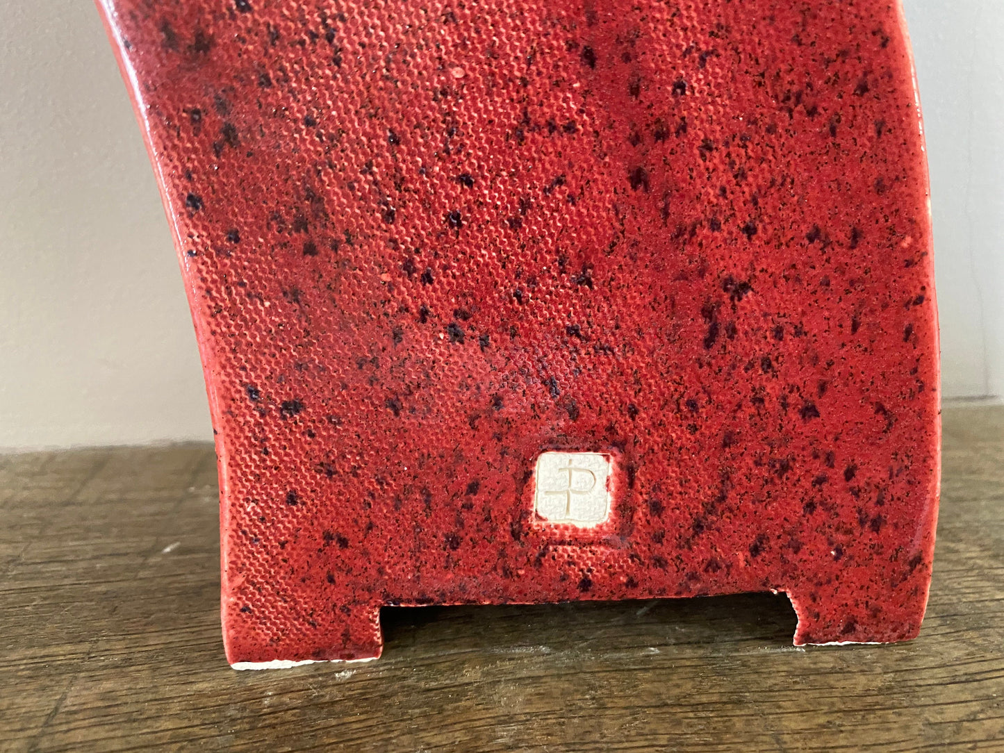 Table Clock, Red Clock, Shelf Clock, Mantle Clock - PeterBowenArt