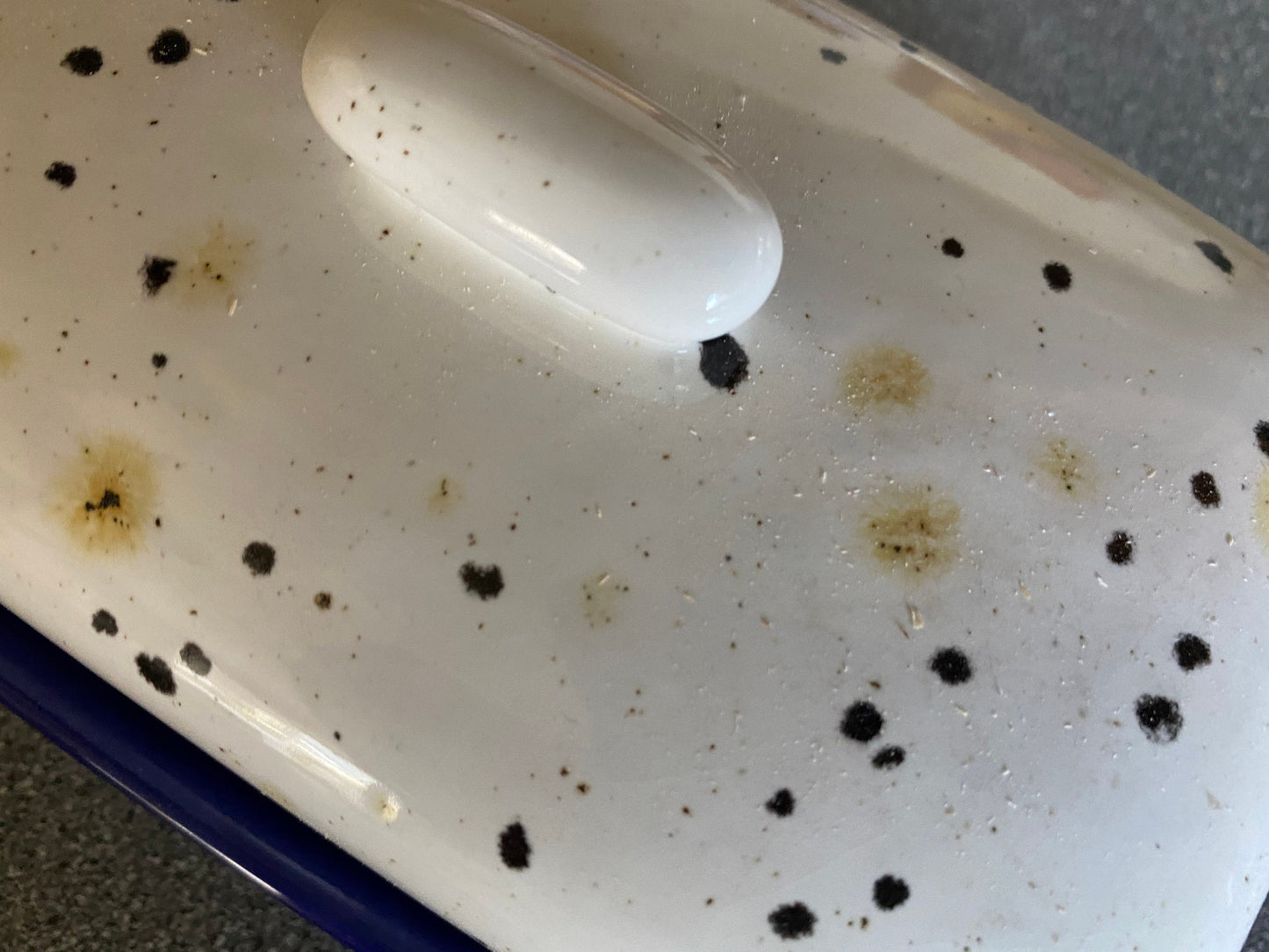 Handmade Butter Dish with Confetti Glaze - PeterBowenArt