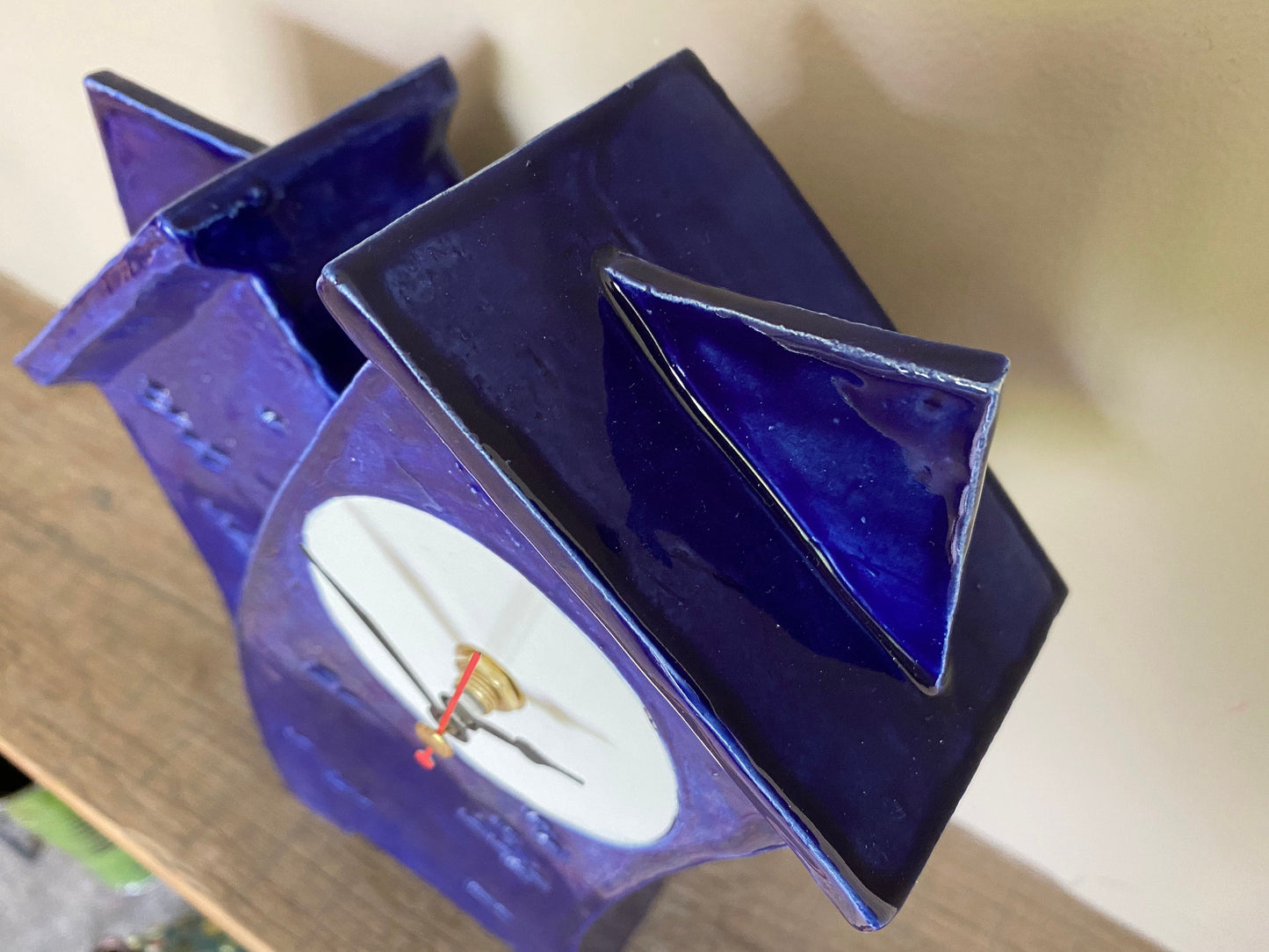 Ceramic Clock, Tabletop Clock, Shelf Clock, Double Clock - PeterBowenArt