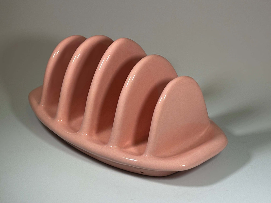 Pink Glazed Toast Rack handmade