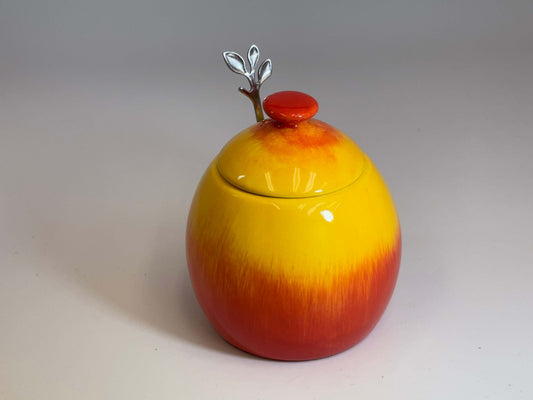 Sugar Bowl - Graduated Red to Yellow Glaze