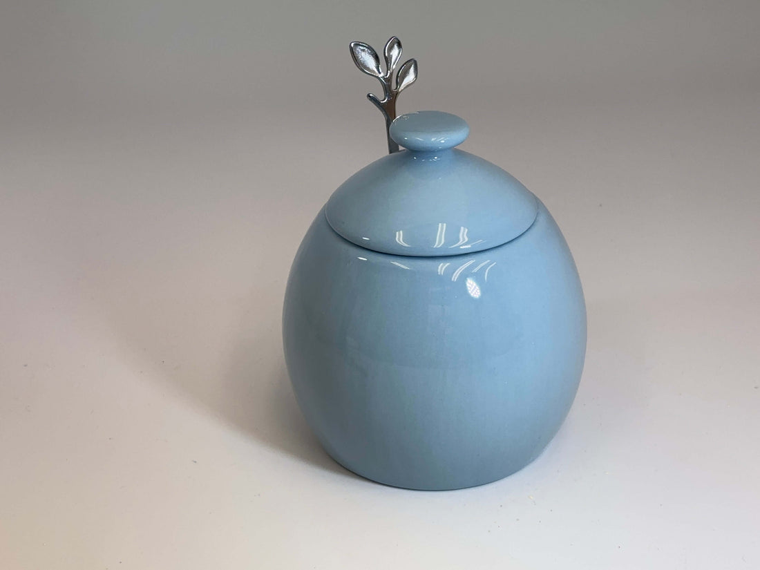 Sugar Bowl Ice Blue Glaze