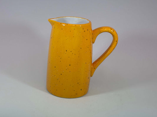 Milk Jug, Creamer, Yellow Speckled Glaze