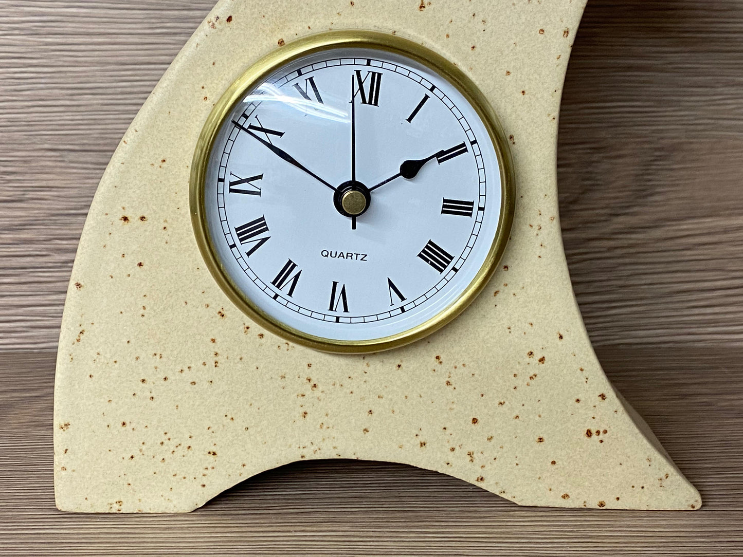 Ceramic Mantel Clock with Enclosed Face