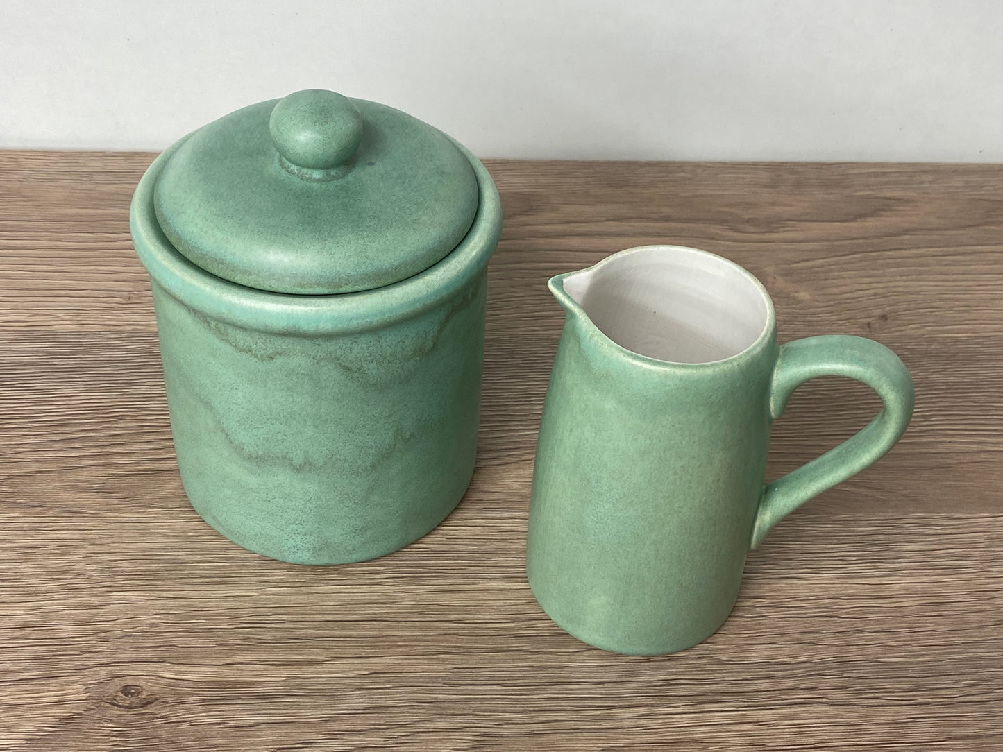 Cornish Copper Canister and Milk Jug