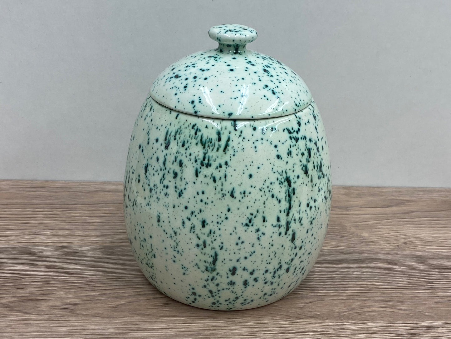 Cookie/Biscuit Jar Canister Speckled Green
