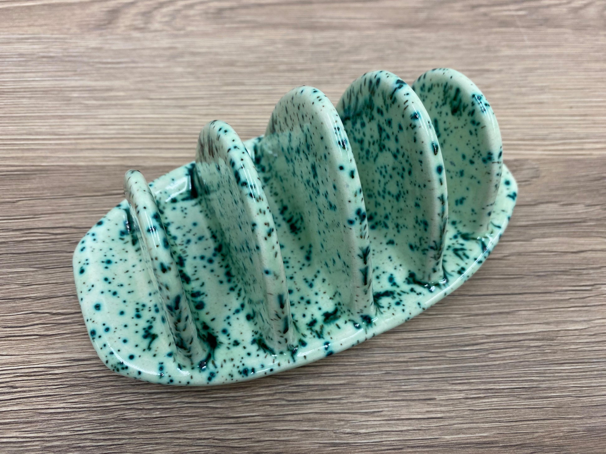 Speckled Green Toast Rack