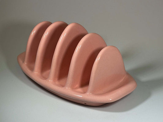 pink glazed toast rack