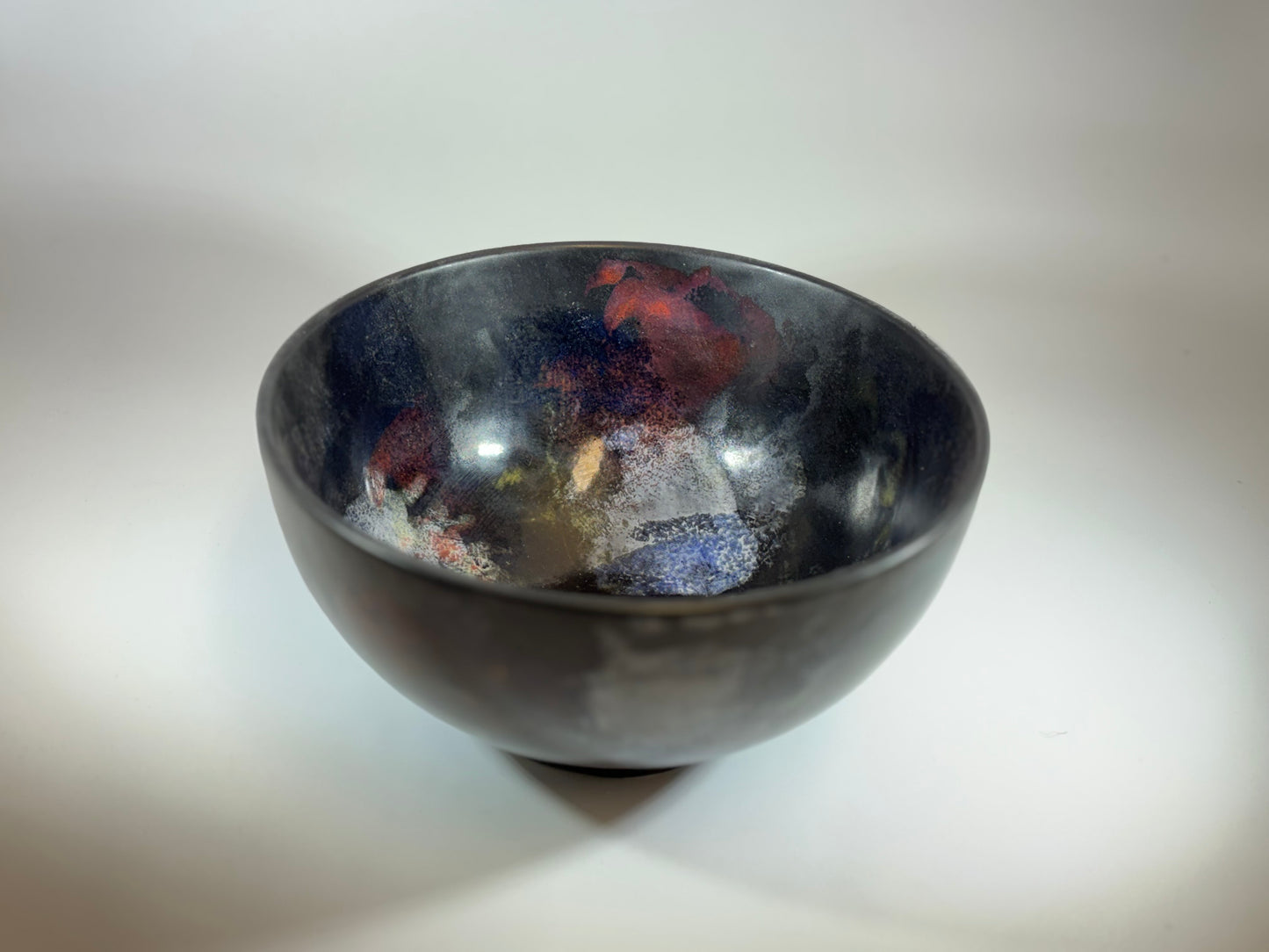 Butter Dish and Fruit Bowl Set Abstract Glaze