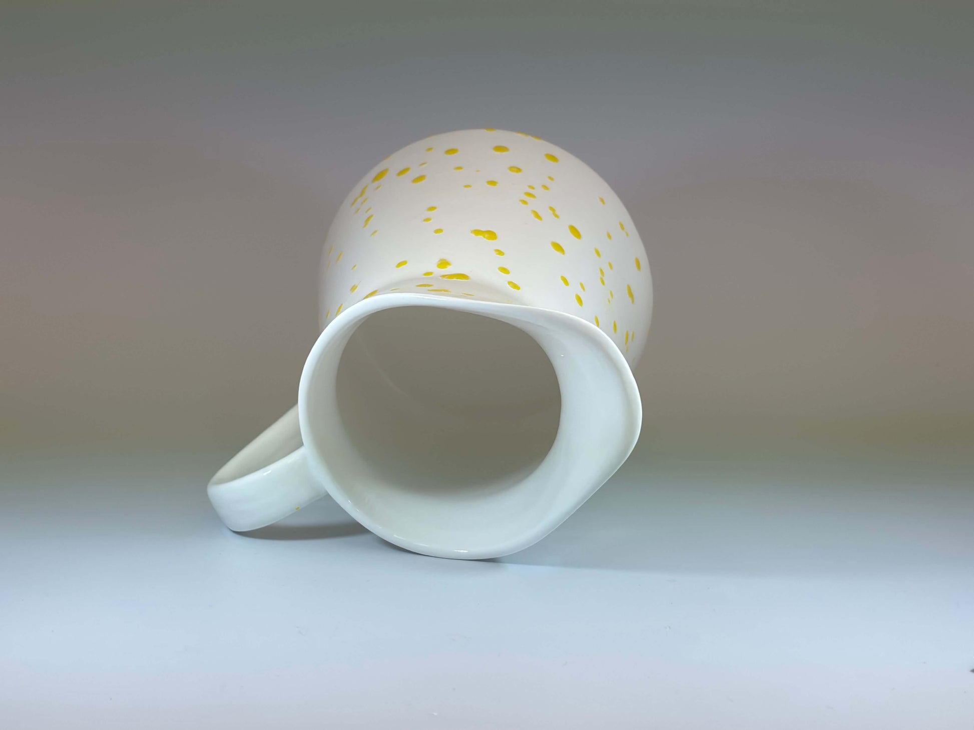 Milk Jug White with Yellow Spots
