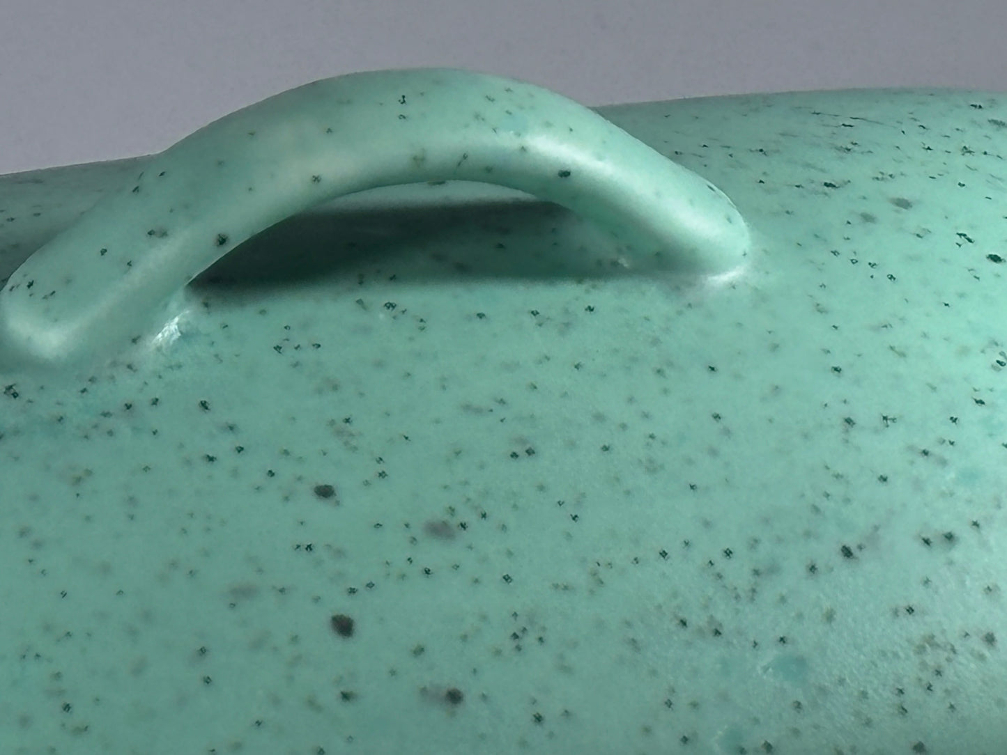Stoneware Eggshell Green Butter Dish