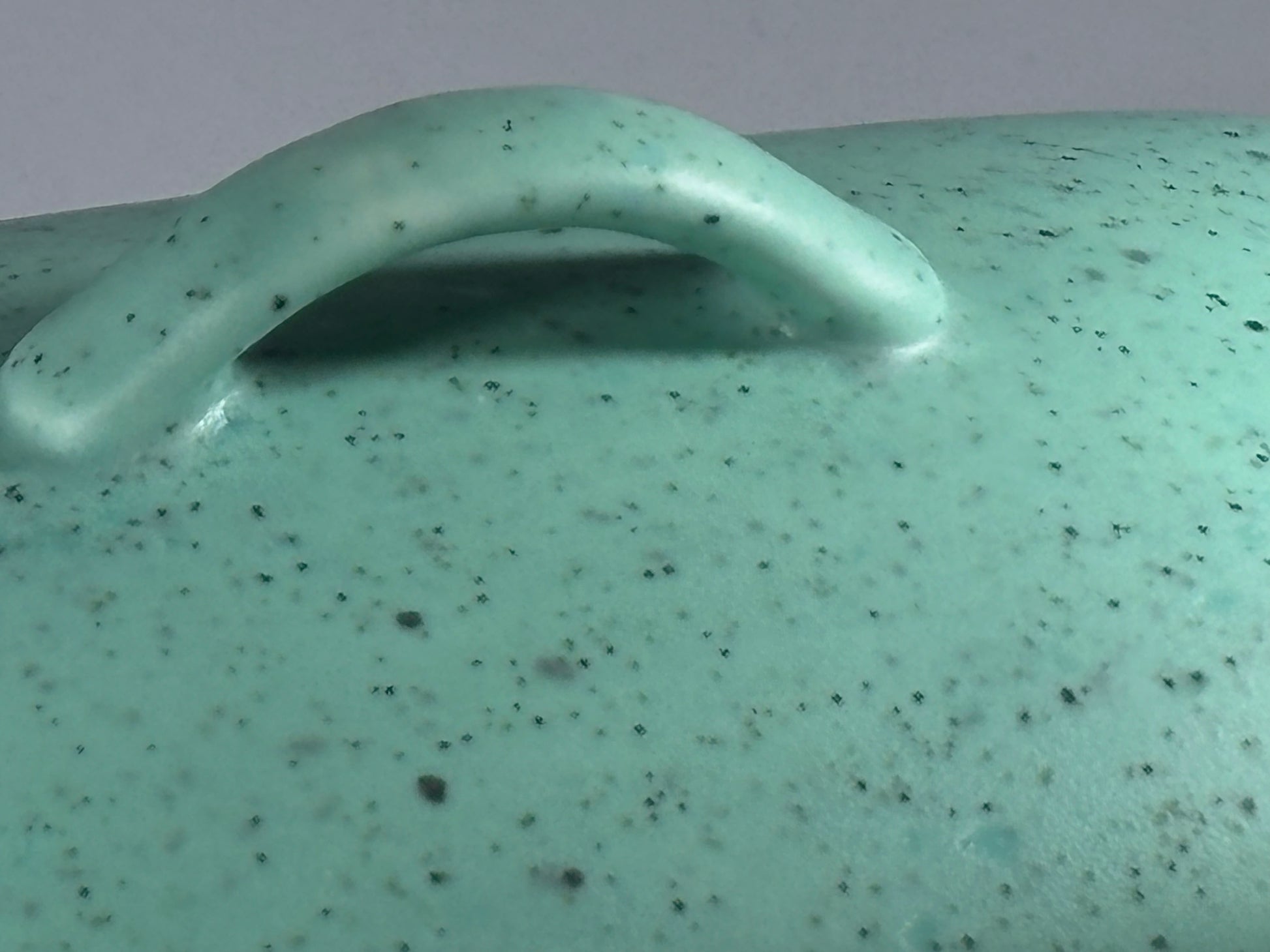 Stoneware Eggshell Green Butter Dish