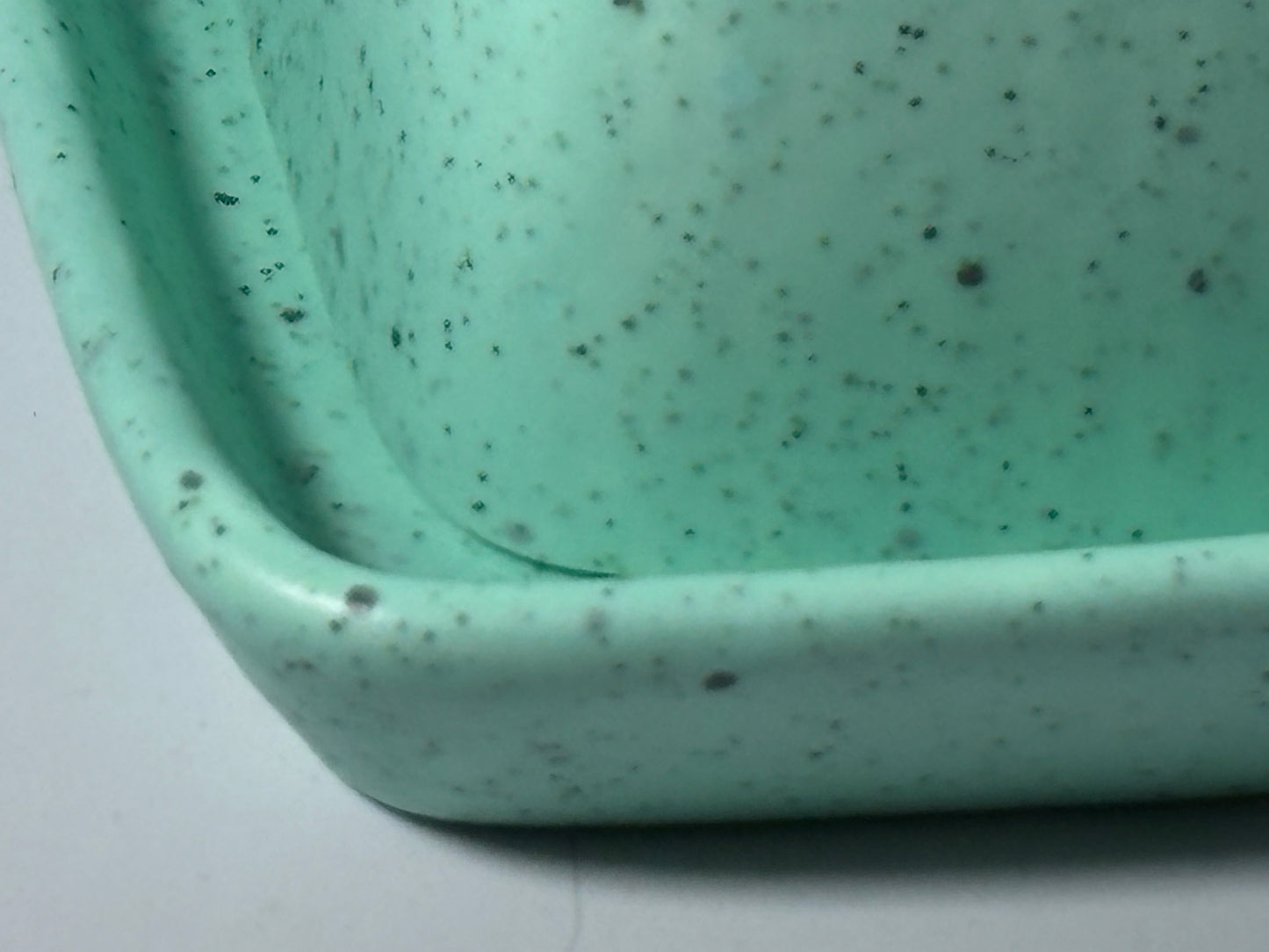 Stoneware Eggshell Green Butter Dish