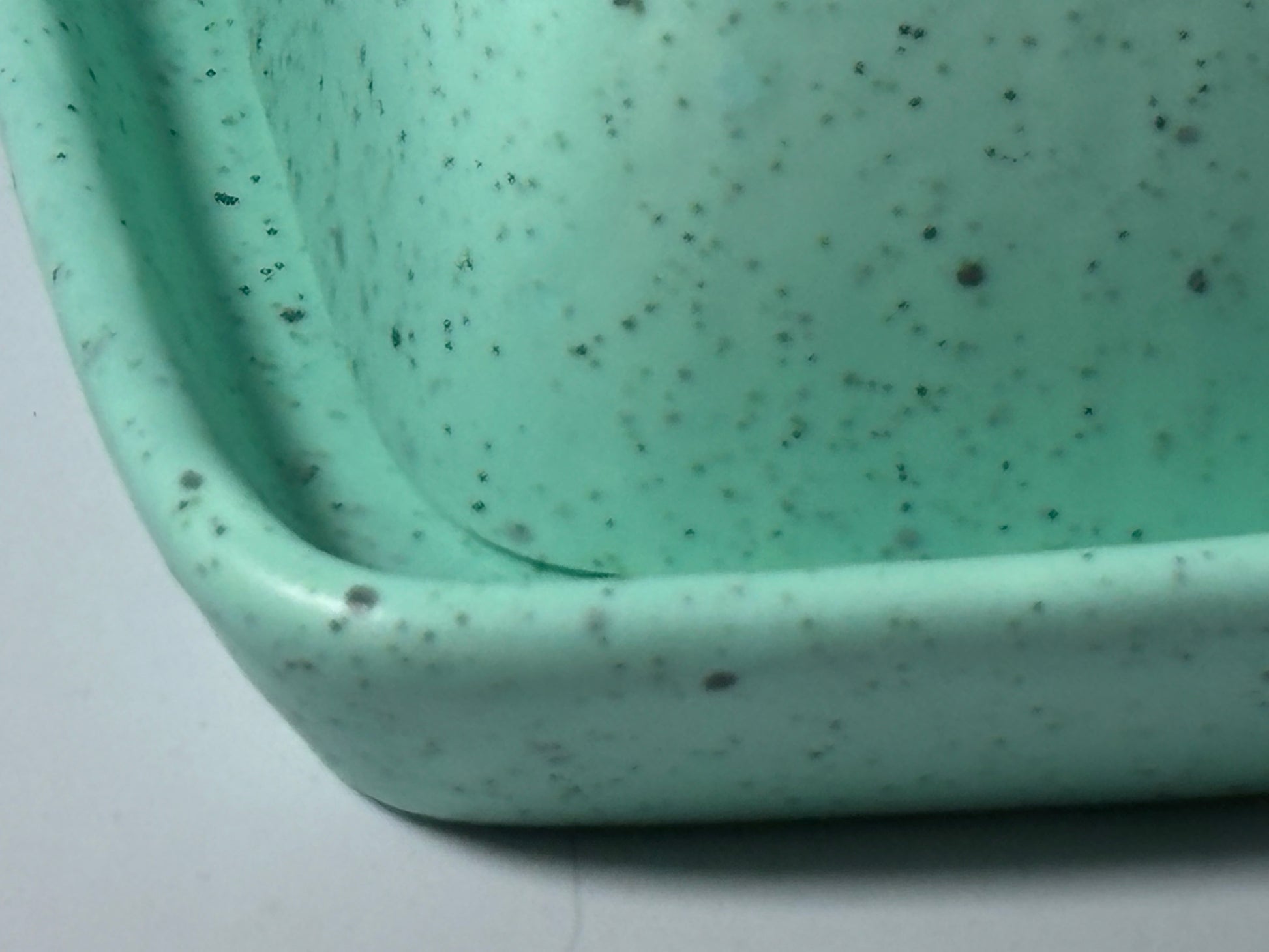 Stoneware Eggshell Green Butter Dish